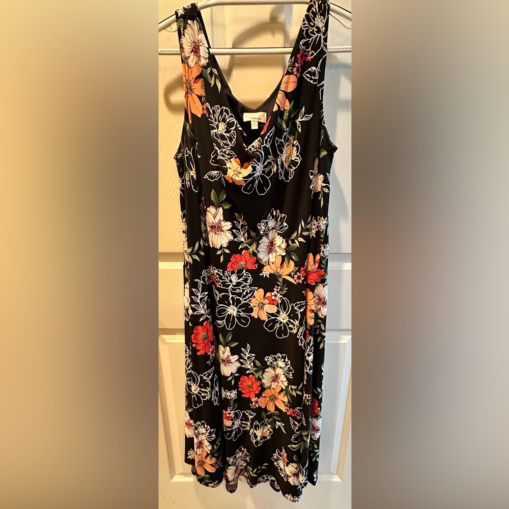 Robbie Bee Red and Pink Cowl Neck Sundress